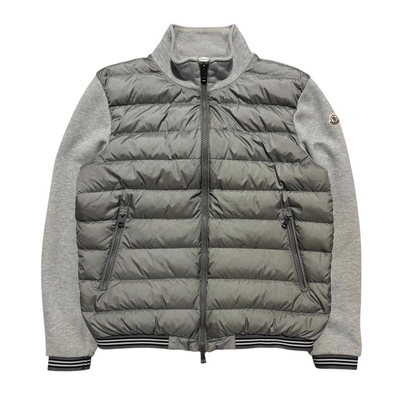 Moncler Maglia Down Cardigan Jacket | Large, Grey