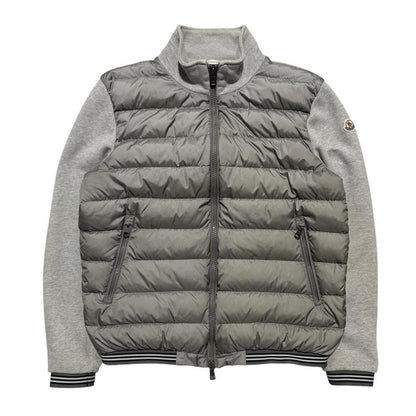 Moncler Maglia Down Cardigan Jacket | Large, Grey