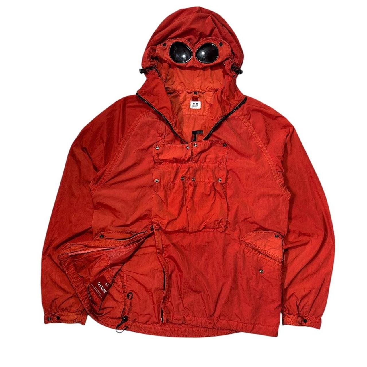 CP Company Red Nylon Chrome Goggle Jacket