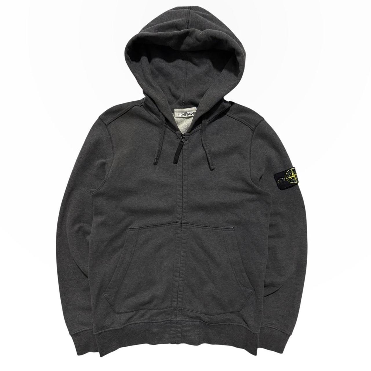 Stone Island Grey Full Zip Hoodie