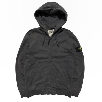 Stone Island Grey Full Zip Hoodie