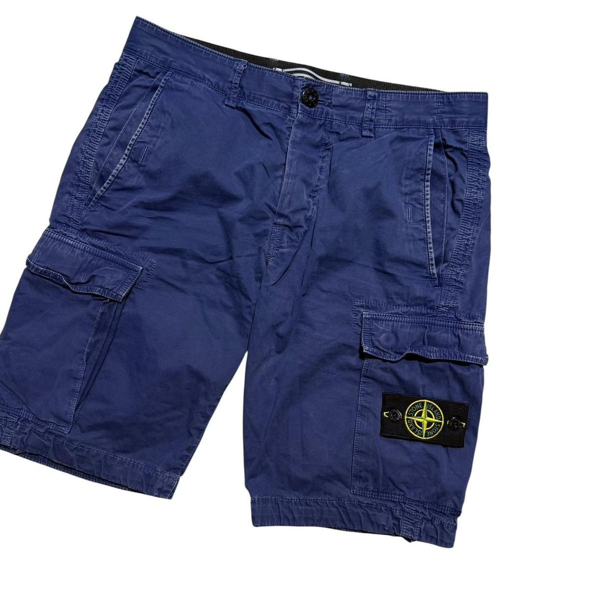 Stone Island Canvas Shorts | W30, Navy Blue