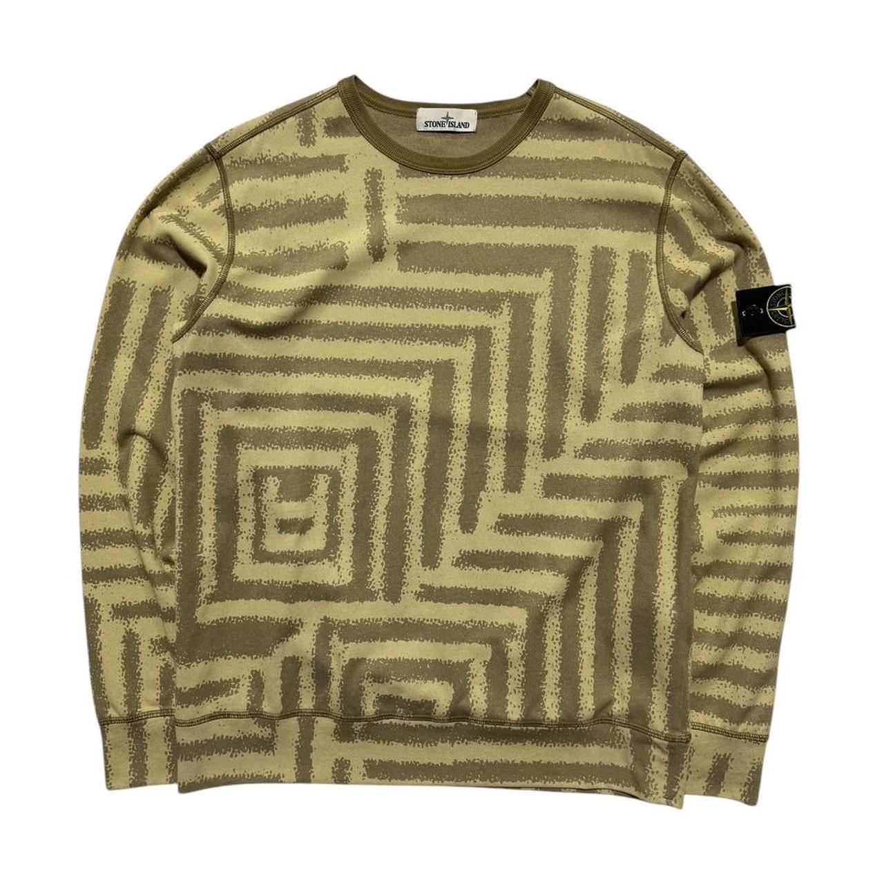 Stone Island Maze Print Pullover Crewneck