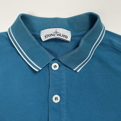 Stone Island Long Sleeve Polo Shirt, Size Medium | O/S, Blue