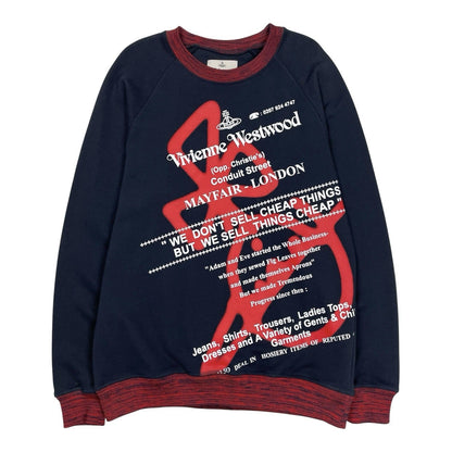 Vivienne Westwood Raglan Sweatshirt, Size Large | O/S, Navy