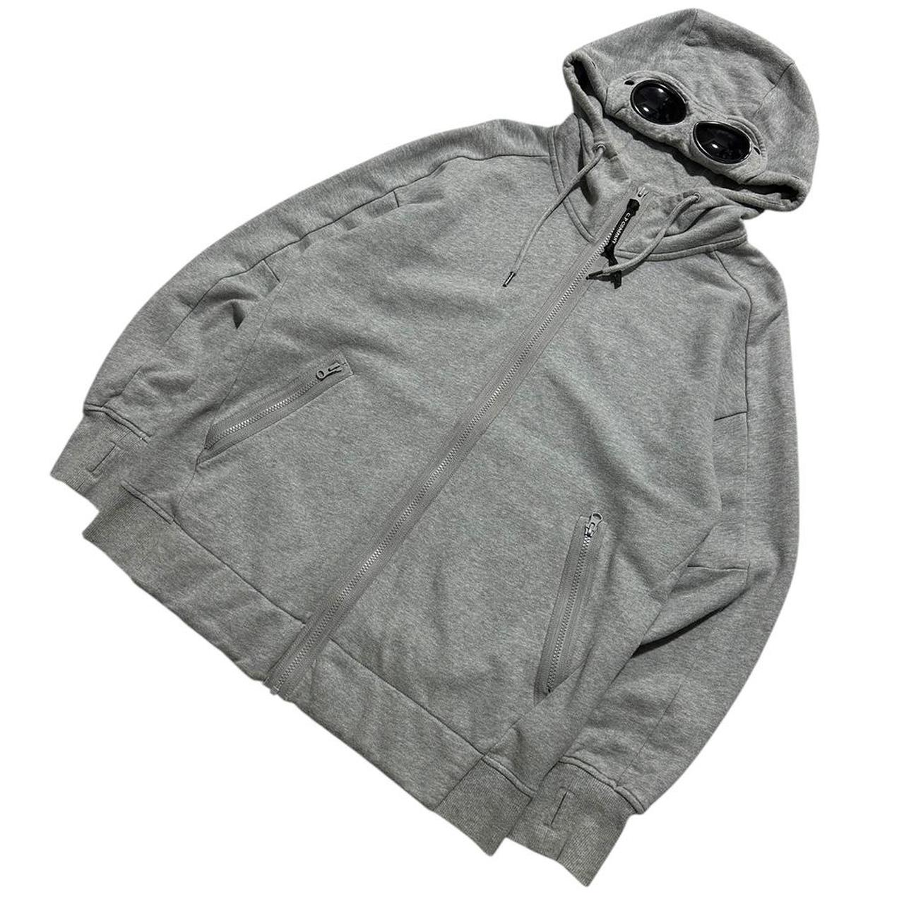 CP Company Grey Full Zip Goggle Hoodie