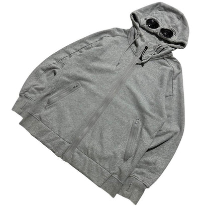 CP Company Grey Full Zip Goggle Hoodie