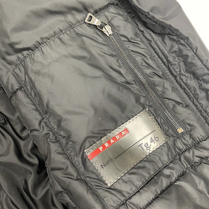Prada Goretex Jacket Fur Trim, Size Large | O/S, Black