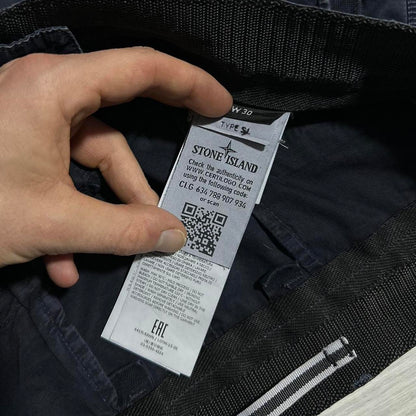 Stone Island Dark Navy Cargos Shorts | W30, Navy