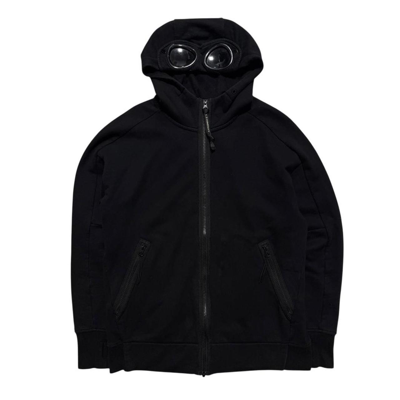 CP Company Full Zip Goggle Hoodie | Medium, Black