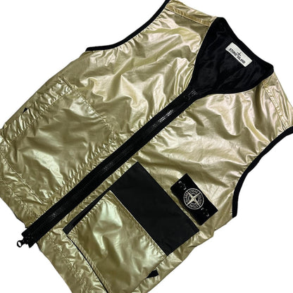 Stone Island Iridescent Coating Reflex Mat Utility Vest with Special Process Badge