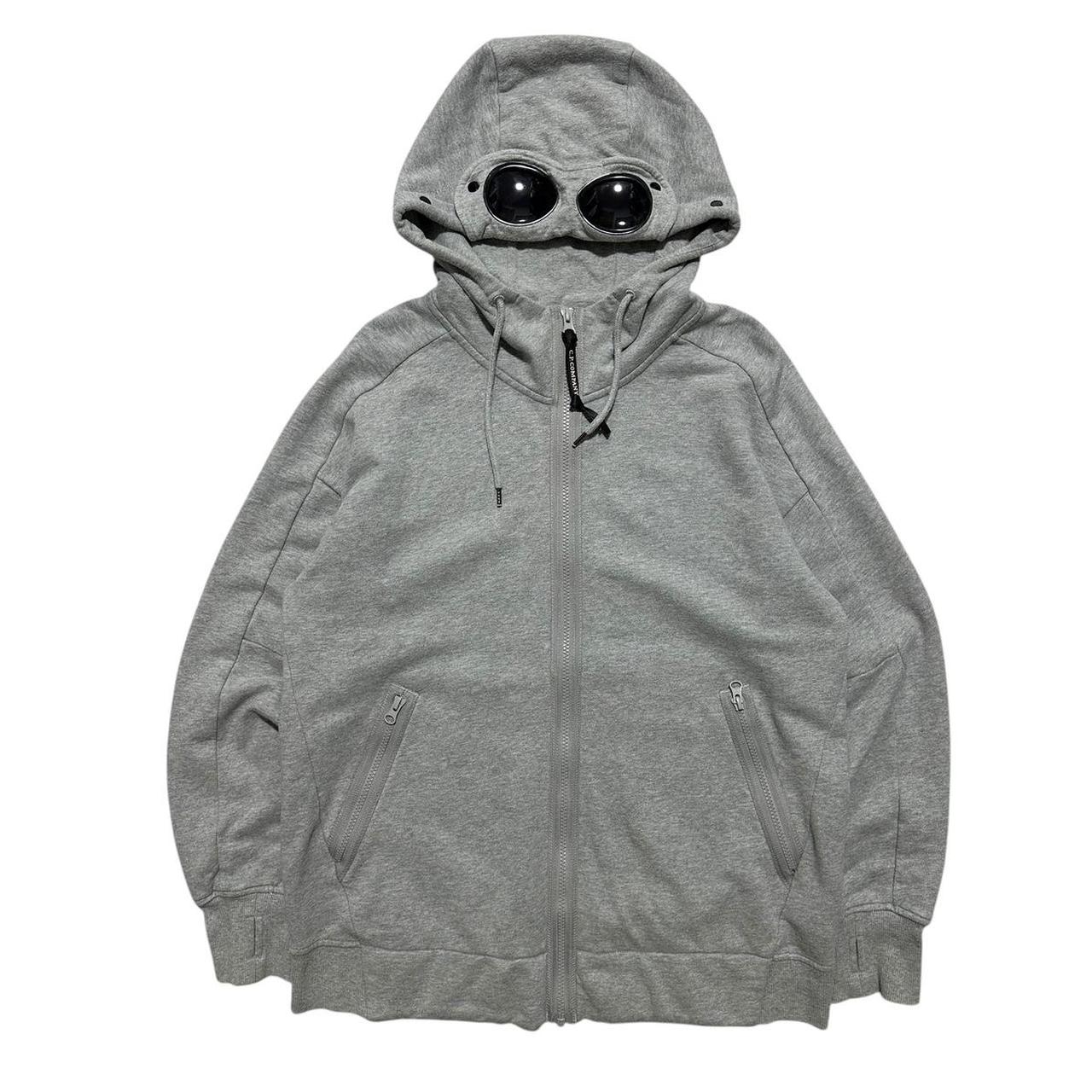 CP Company Grey Full Zip Goggle Hoodie