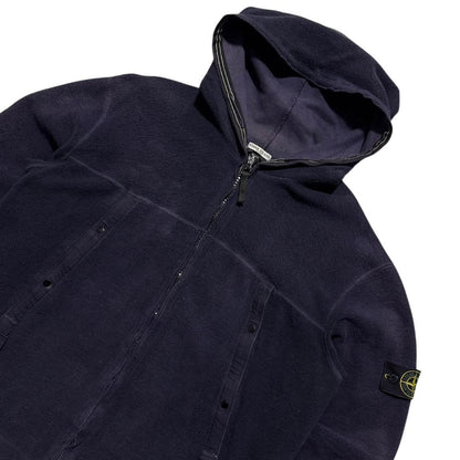Stone Island Zip Up Knit Hoodie