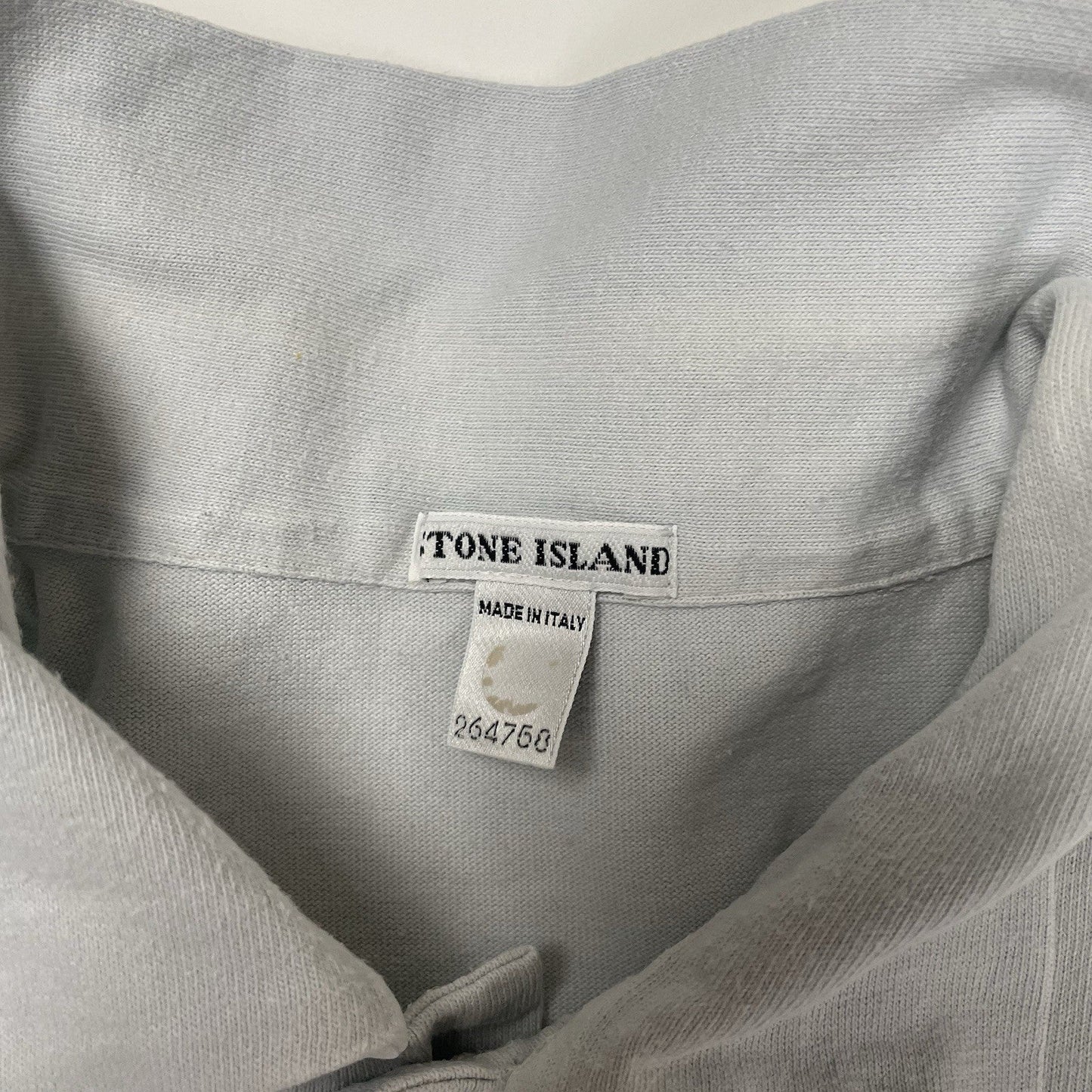 Vintage Stone Island Polo Shirt, Size Large | O/S, Grey