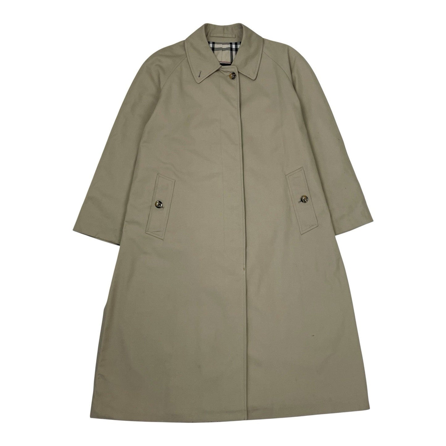 Burberry Nova Check Trench Coat, Size 12 Reg | O/S, Beige
