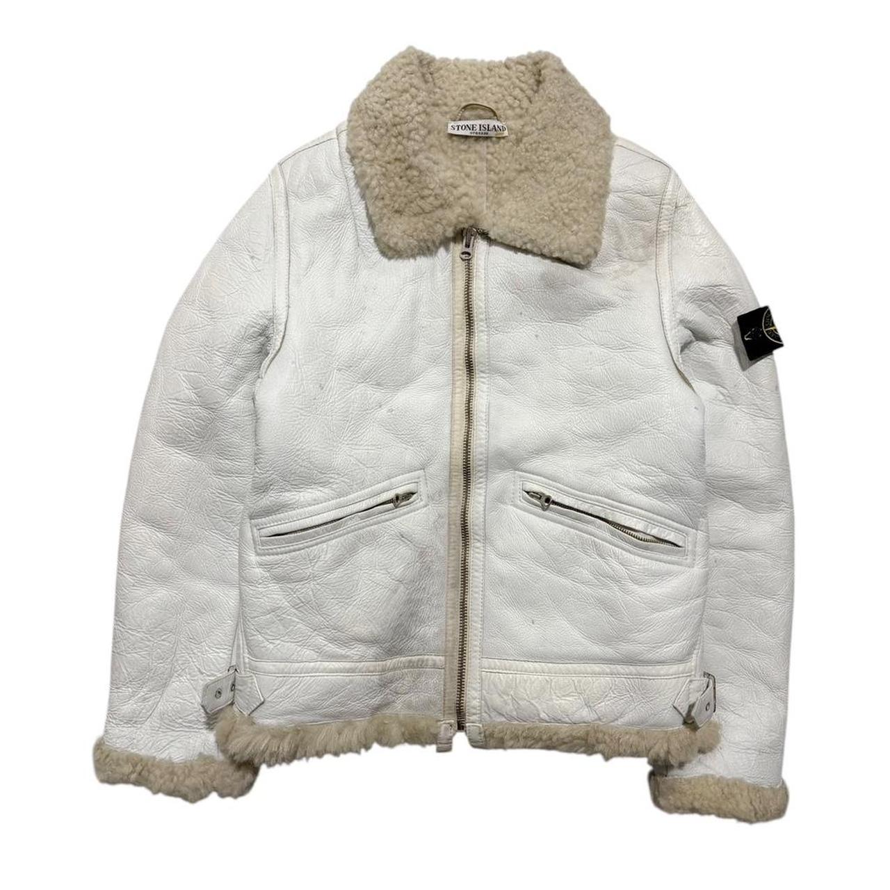 Stone Island Sherling Leather Jacket