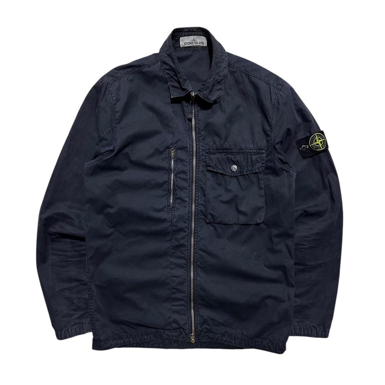 Stone Island Navy Overshirt | Medium, Navy