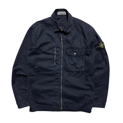 Stone Island Navy Overshirt | Medium, Navy