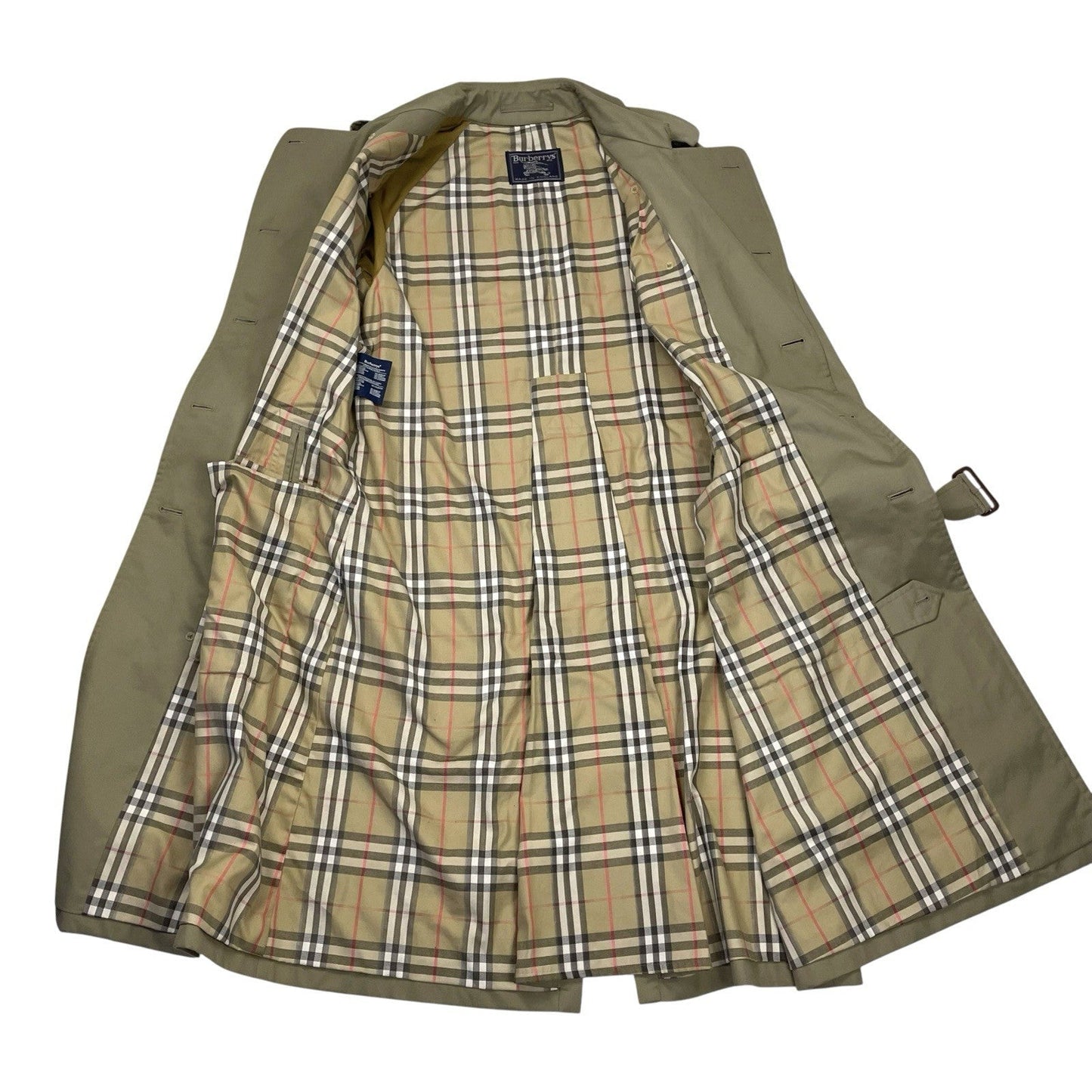 Vintage Burberrys Nova Check Trench Coat, Size 50 Long | O/S, Beige