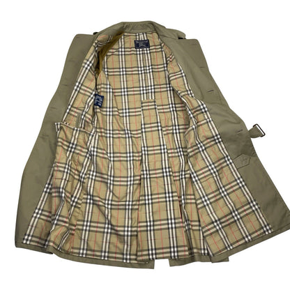 Vintage Burberrys Nova Check Trench Coat, Size 50 Long | O/S, Beige