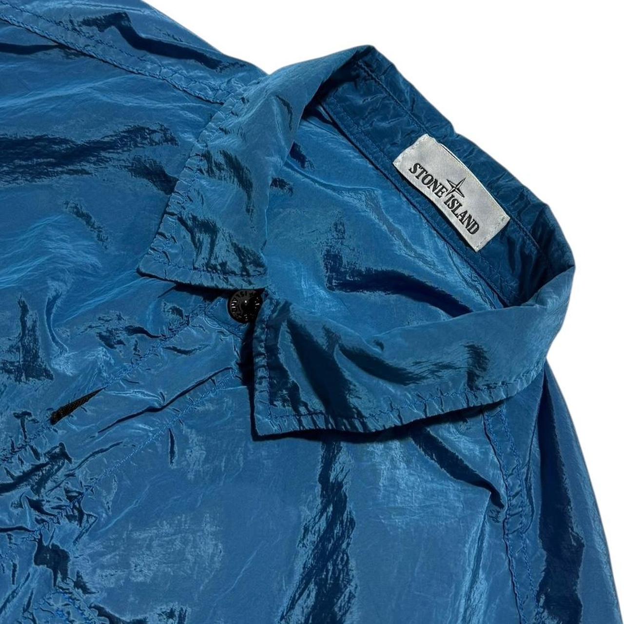 Stone Island Blue Nylon Metal Overshirt