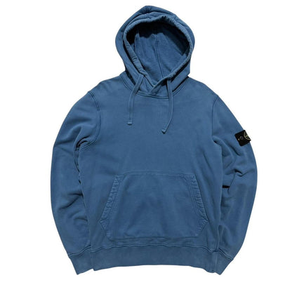 Stone Island Blue Pullover Hoodie