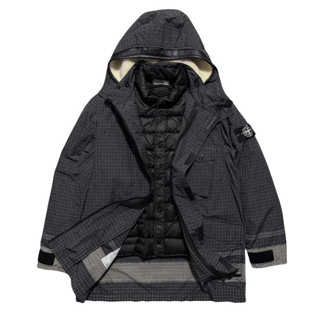 Stone Island Reflective Ripstop Chine Jacket | Large, Gray