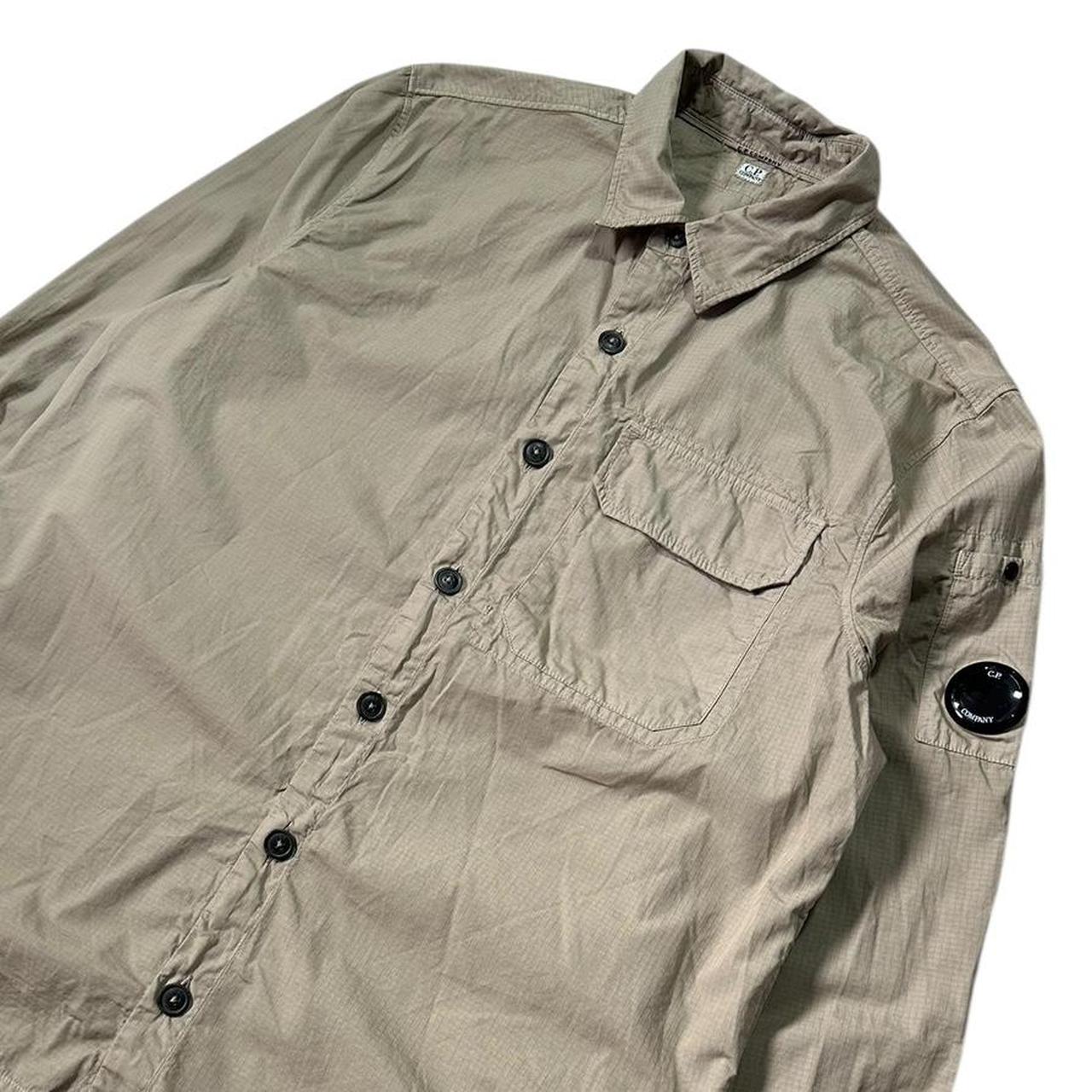 CP Company Beige Grid Overshirt