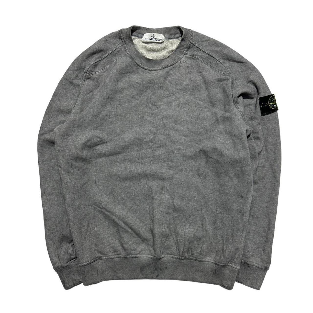 Stone Island Grey Dust Treatment Pullover Crewneck