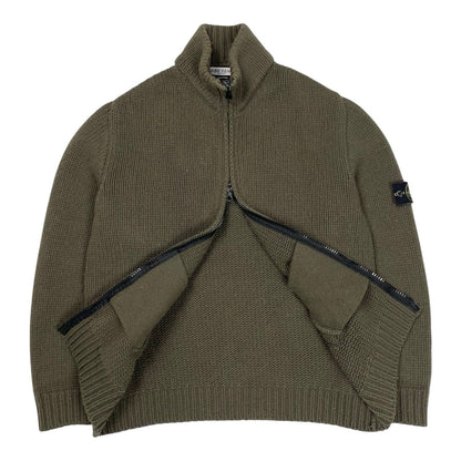 Vintage Stone Island President Knit, Size XL | O/S, Green