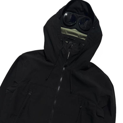 CP Company Black Soft Shell Goggle Jacket