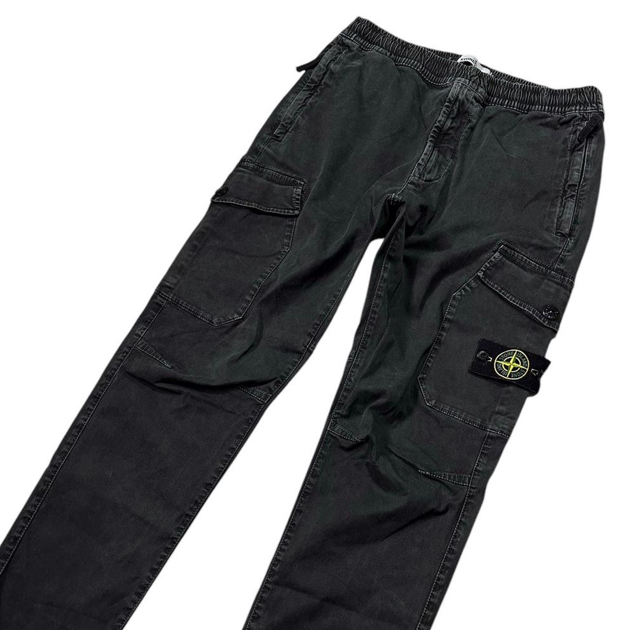 Stone Island Black Cargo Trousers