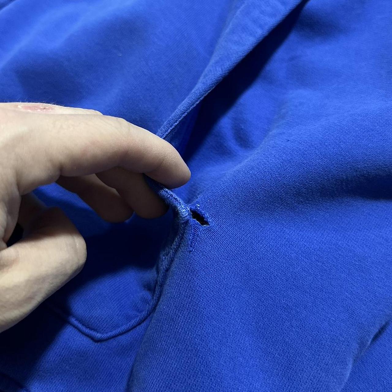 Stone Island Blue Zip Up Hoodie