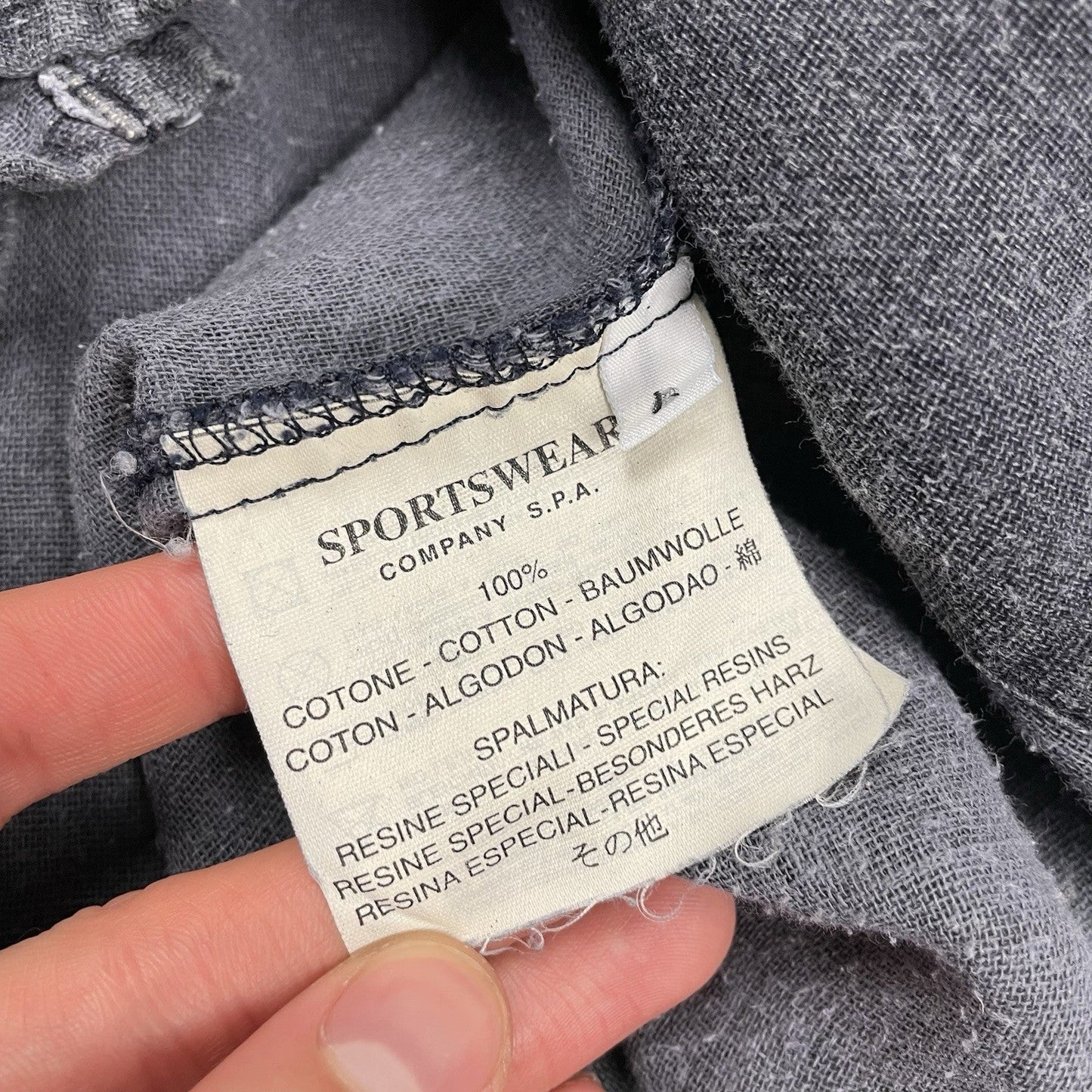 Vintage Stone Island Resin Spalmatura Overshirt, Size Large | O/S, Blue
