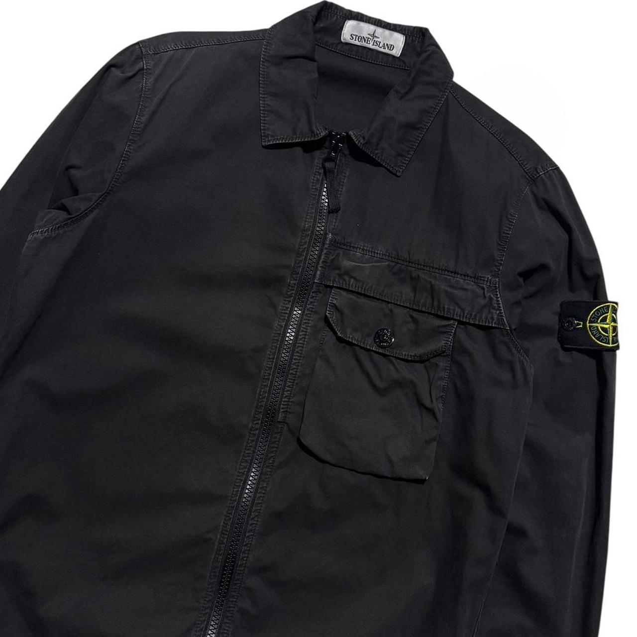 Stone Island Canvas Overshirt | Small, Black