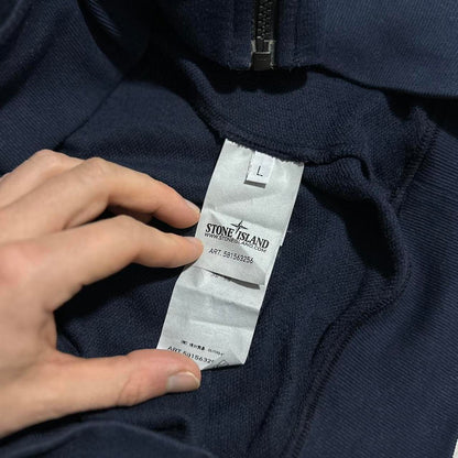 Stone Island Navy Full Zip Hoodie