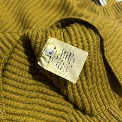 Stone Island 1997 Ribbed Jumper | XL, Mustard