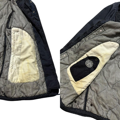 Stone Island A/W 2003 Nylon Trench Jacket | XXL, Black