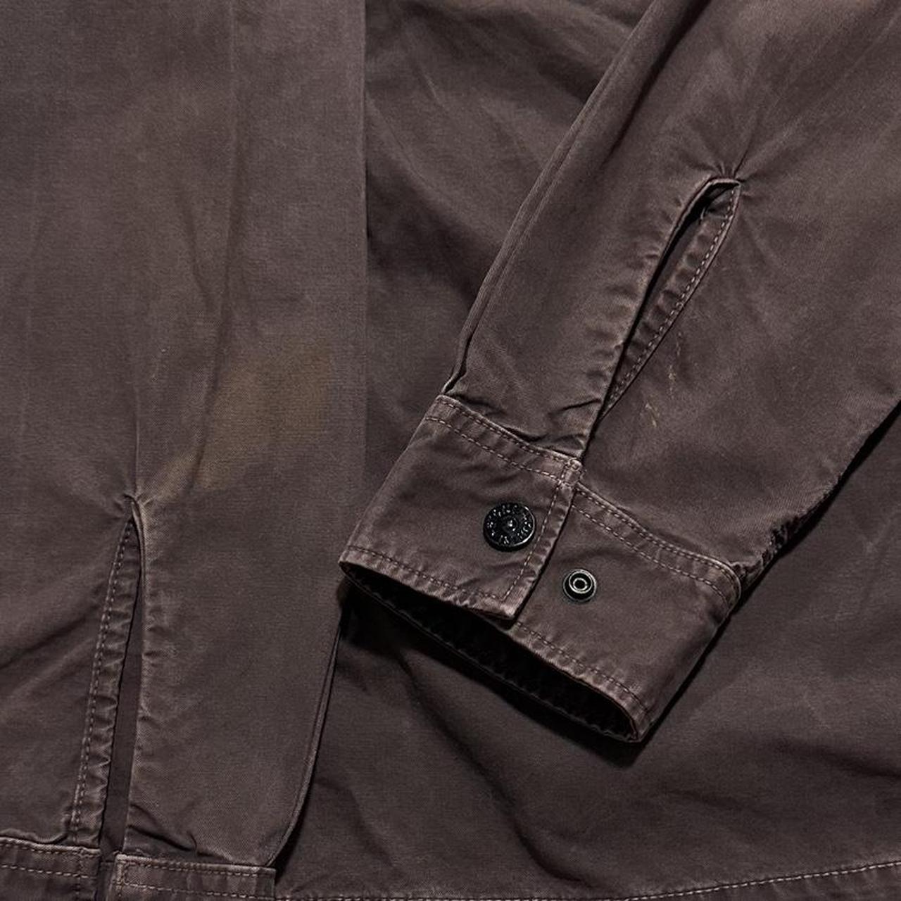 Stone Island Burgundy Canvas Overshirt