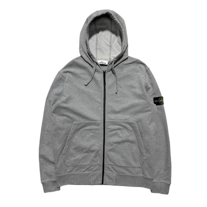 Stone Island Grey Zip Up Hoodie