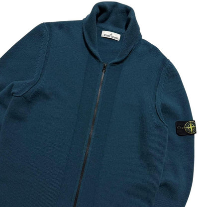 Stone Island Knit Full Zip | Large, Teal