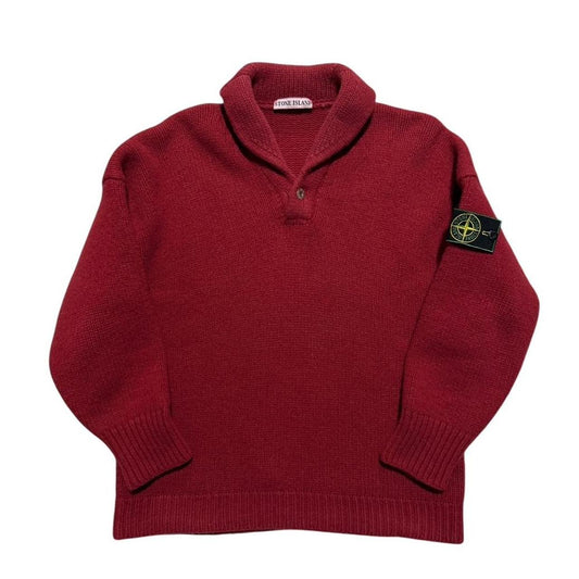 Stone Island 80's Red Knit Pullover