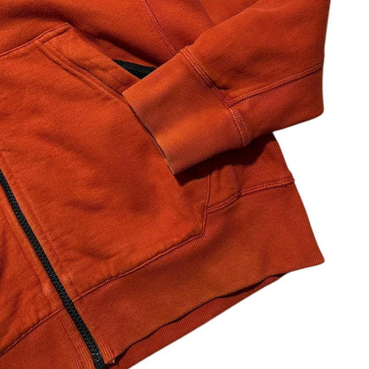 Stone Island Full Zip Orange Hoodie | Medium, Orange