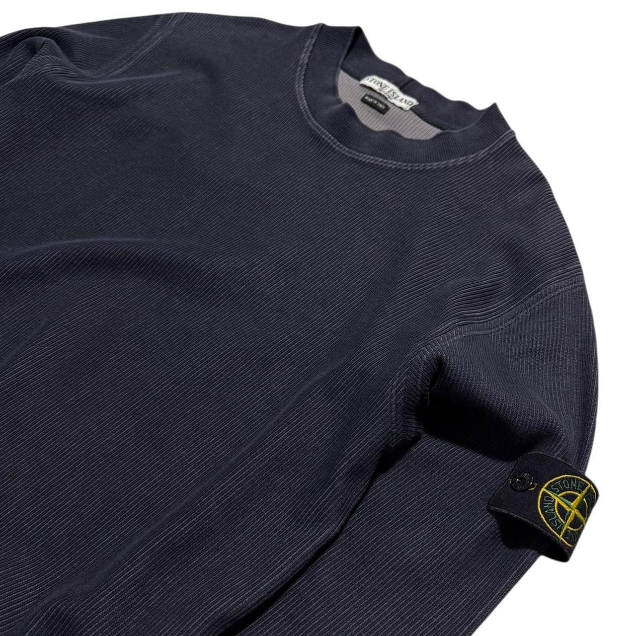 Stone Island 2004 Ribbed Pullover Jumper | Medium, Navy