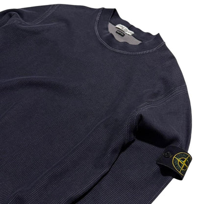 Stone Island 2004 Ribbed Pullover Jumper | Medium, Navy