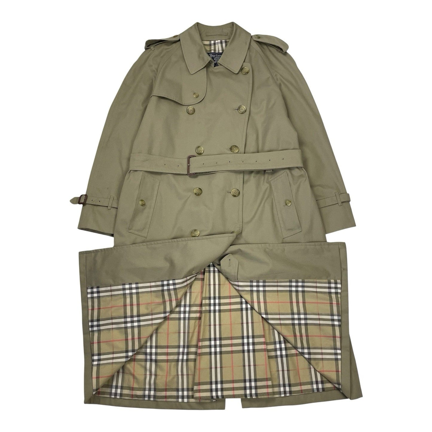 Vintage Burberrys Nova Check Trench Coat, Size 50 Long | O/S, Beige