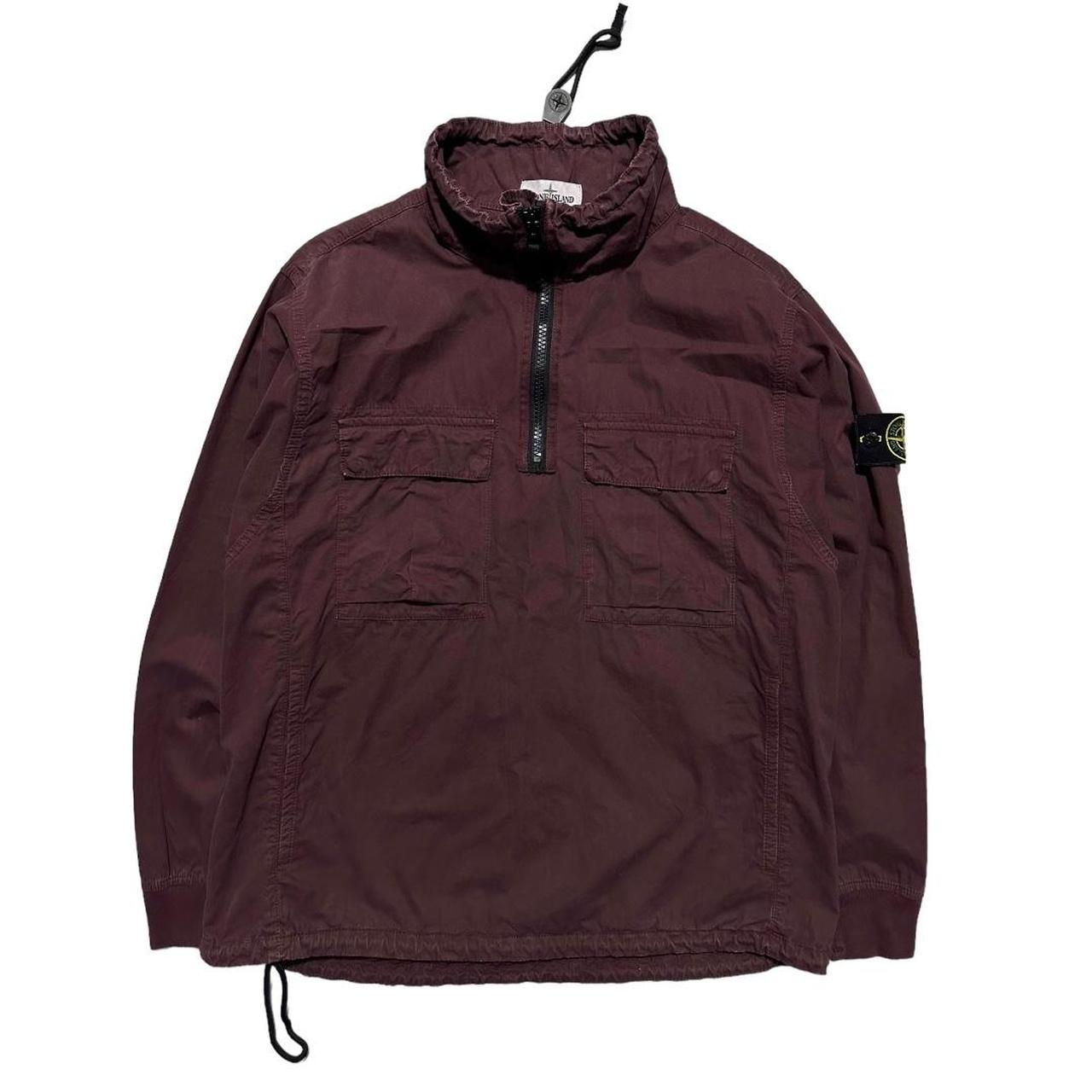 Stone Island Purple Pullover Canvas Smock. jacket