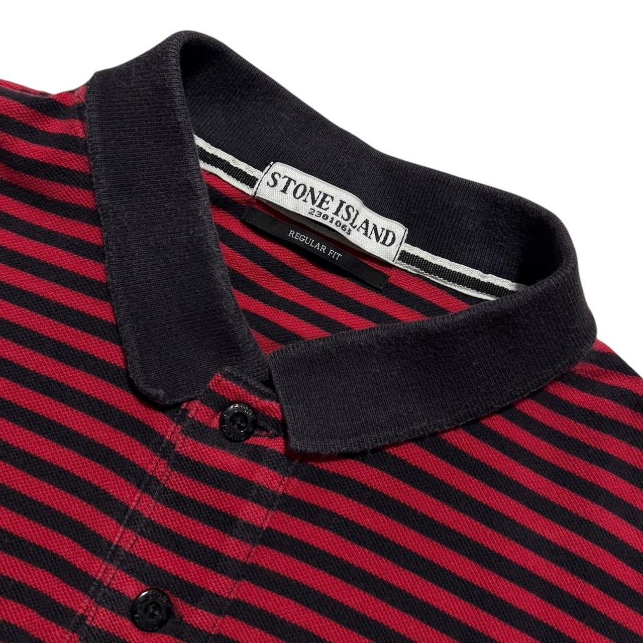 Stone Island Striped Polo Top