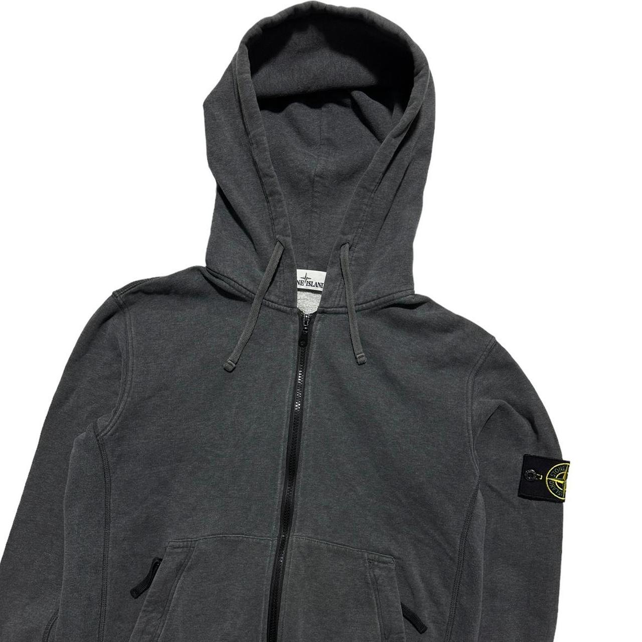 Stone Island Grey Zip Up Hoodie