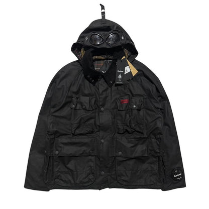 CP Company Barbour Wax Jacket | Large, Black